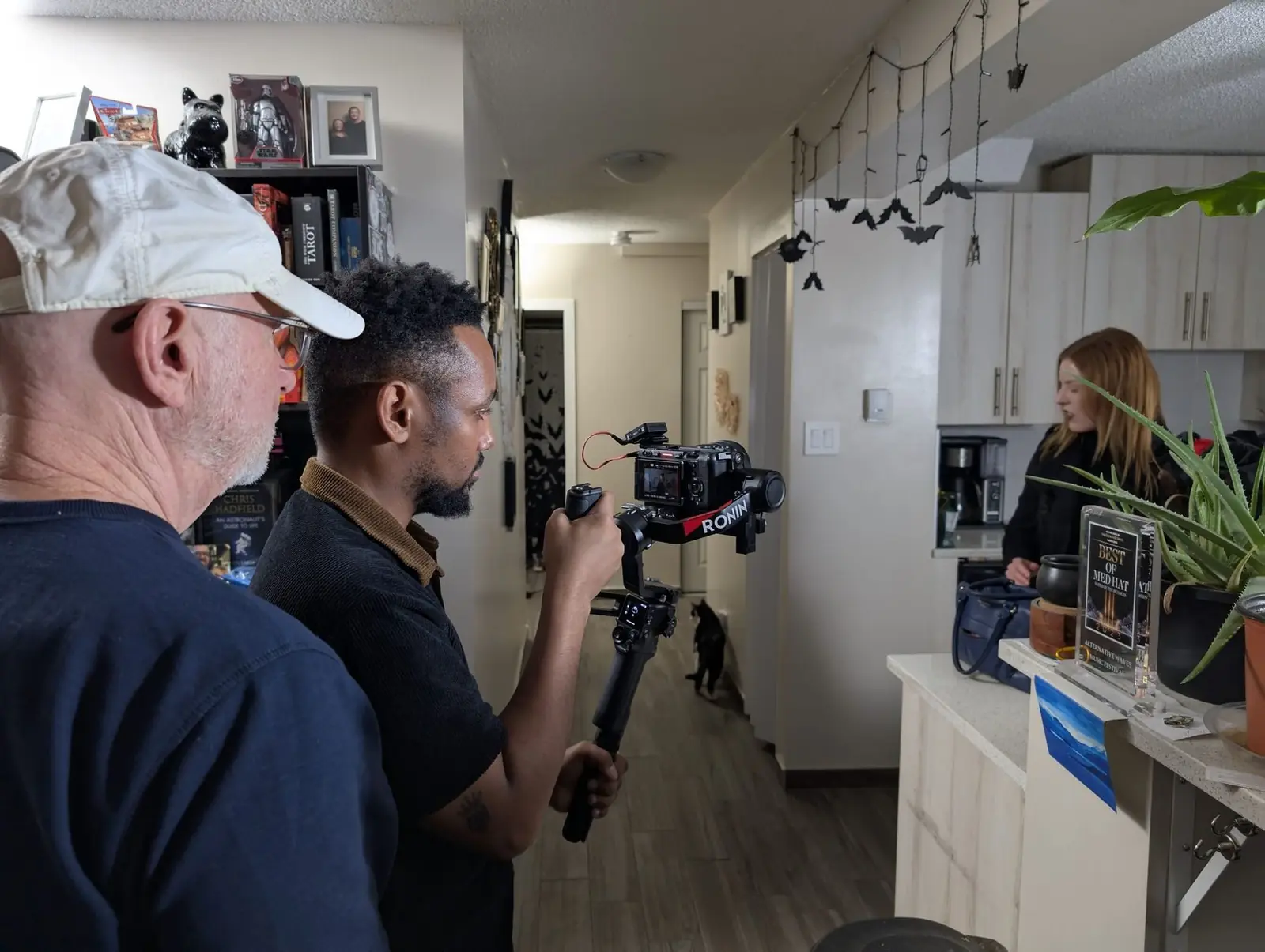 Filming a scene on the gimbal — The Last Delivery